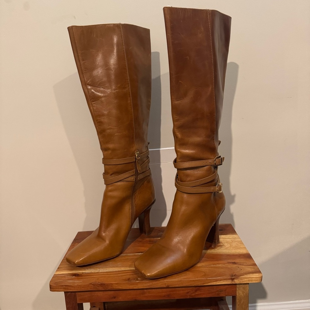 Louise et Cie Brown Leather Heeled Boots - Picture 5 of 7